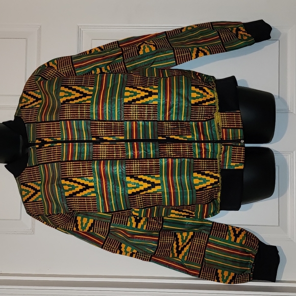 Ankara Arican Print Bomber Jacket - Picture 1 of 4